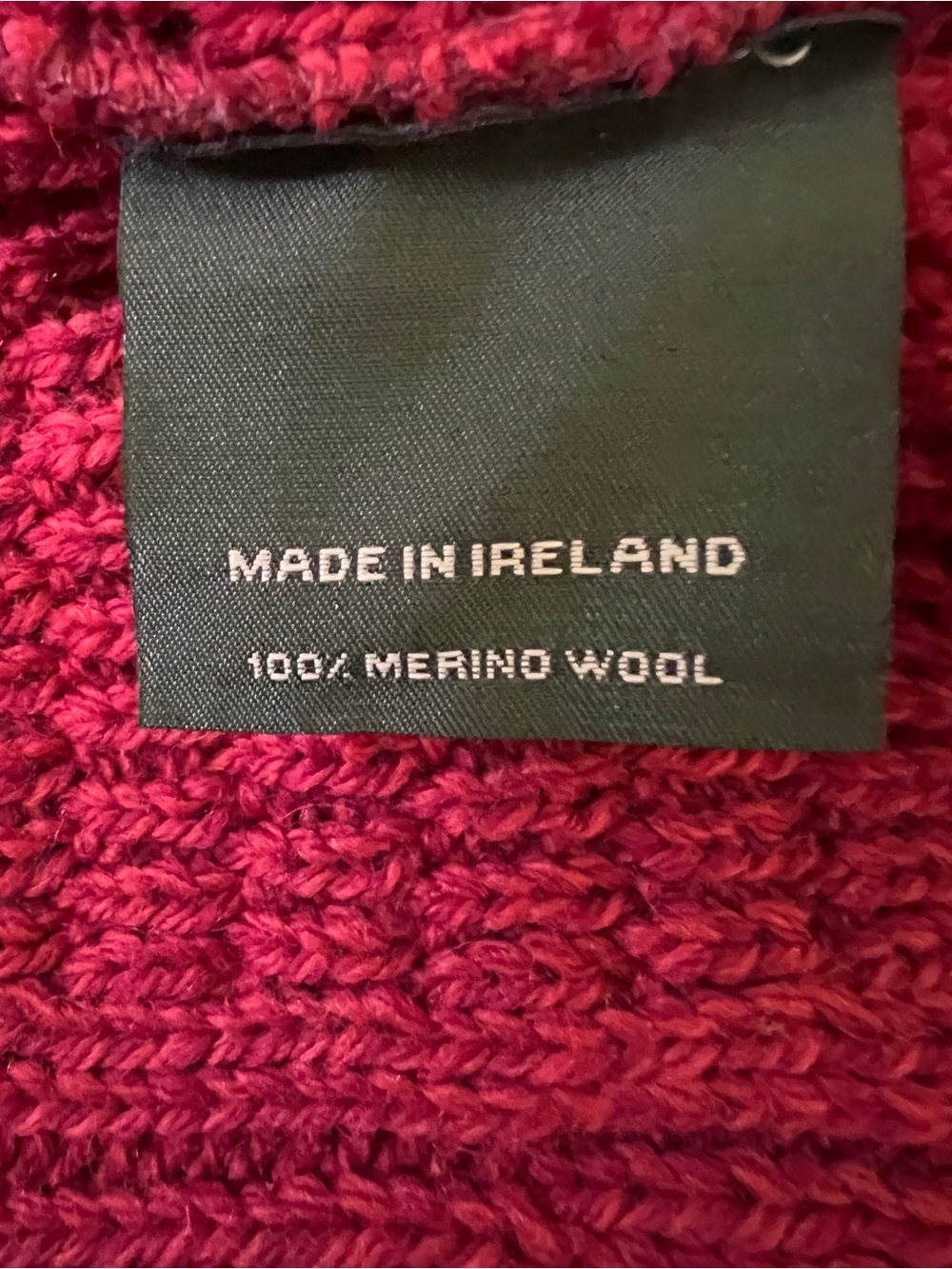 ARAN SWEATER MARKET Women's Merino Wool A-Line Fit Cardigan XL RED(Chillipepper) - Picture 9 of 10